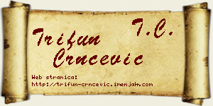 Trifun Crnčević vizit kartica